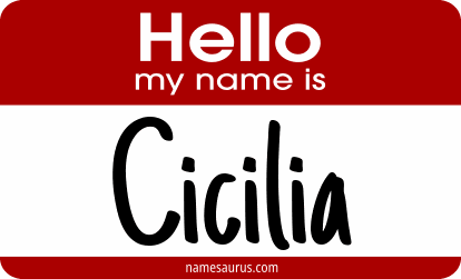 Hello my name is Cicilia png download