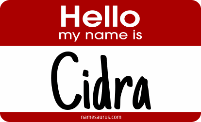 Hello my name is Cidra png download