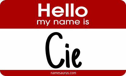 Hello my name is Cie png download