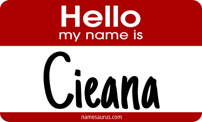 Hello my name is Cieana png download