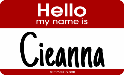 Hello my name is Cieanna png download