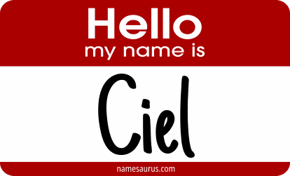 Hello my name is Ciel png download