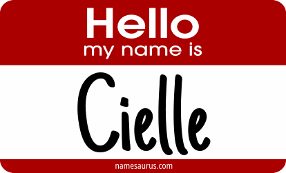Hello my name is Cielle png download