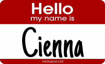 Hello my name is Cienna png download
