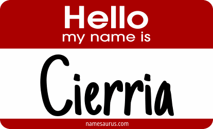 Hello my name is Cierria png download