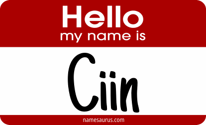 Hello my name is Ciin png download
