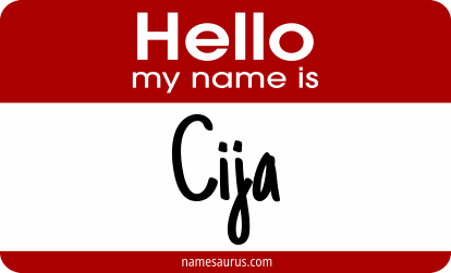 Hello my name is Cija png download