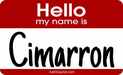 Hello my name is Cimarron png download