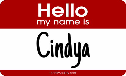 Hello my name is Cindya png download