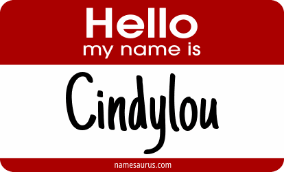 Hello my name is Cindylou png download