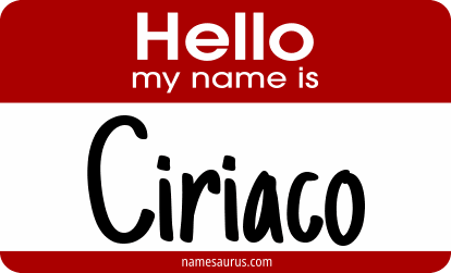 Hello my name is Ciriaco png download