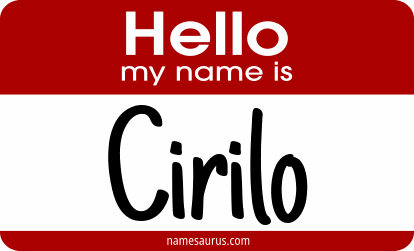 Hello my name is Cirilo png download