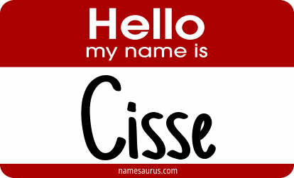 Hello my name is Cisse png download