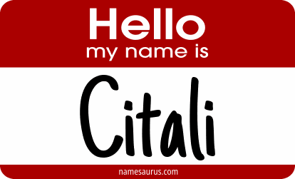 Hello my name is Citali png download