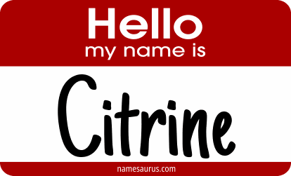 Hello my name is Citrine png download