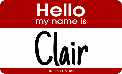 Hello my name is Clair png download