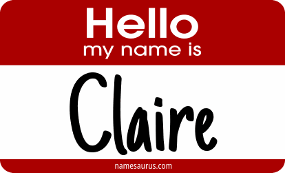 Hello my name is Claire png download