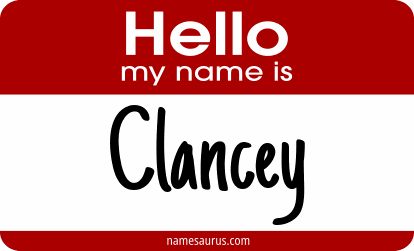 Hello my name is Clancey png download