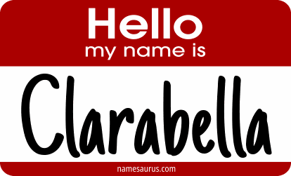 Hello my name is Clarabella png download