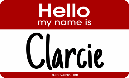 Hello my name is Clarcie png download