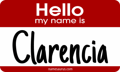 Hello my name is Clarencia png download