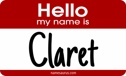 Hello my name is Claret png download