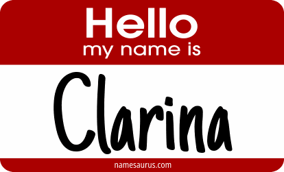 Hello my name is Clarina png download