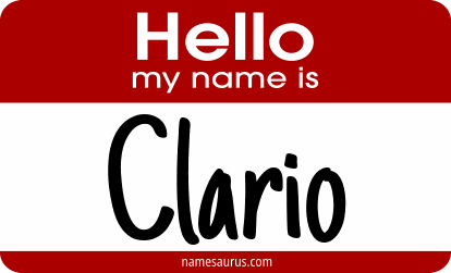 Hello my name is Clario png download
