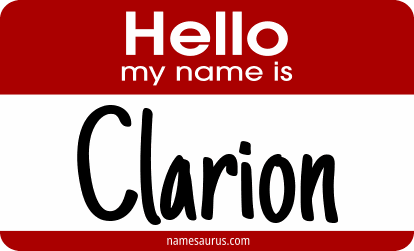 Hello my name is Clarion png download