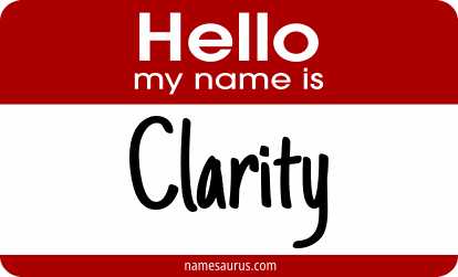 Hello my name is Clarity png download