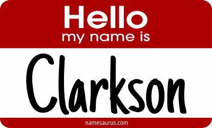Hello my name is Clarkson png download