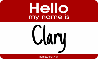 Hello my name is Clary png download