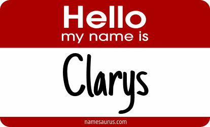 Hello my name is Clarys png download
