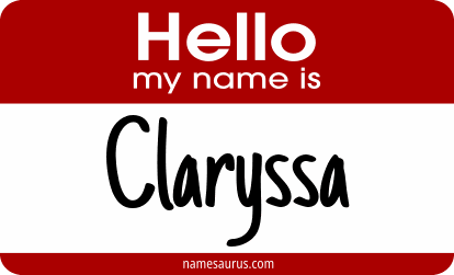 Hello my name is Claryssa png download