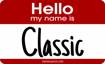 Hello my name is Classic png download