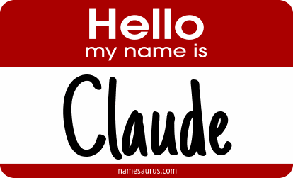 Hello my name is Claude png download