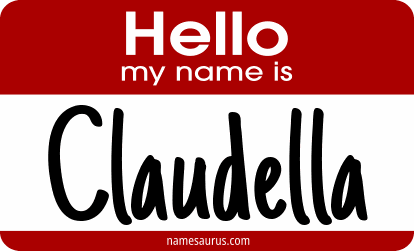 Hello my name is Claudella png download