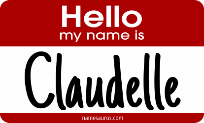 Hello my name is Claudelle png download