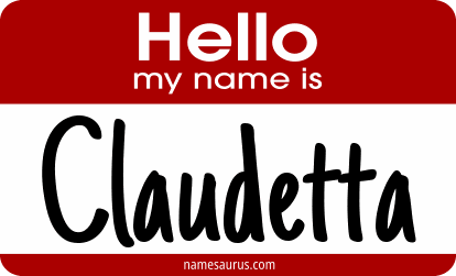 Hello my name is Claudetta png download