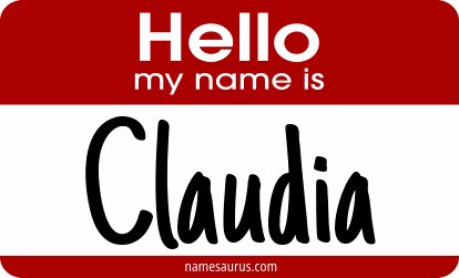 Hello my name is Claudia png download