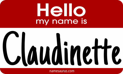 Hello my name is Claudinette png download