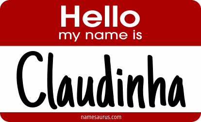 Hello my name is Claudinha png download