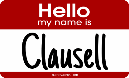 Hello my name is Clausell png download