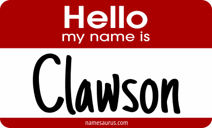Hello my name is Clawson png download