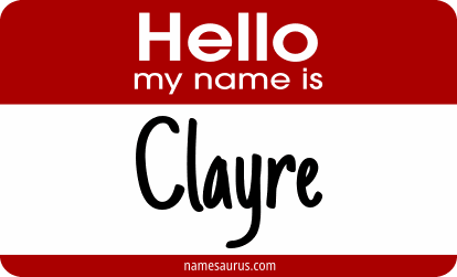 Hello my name is Clayre png download