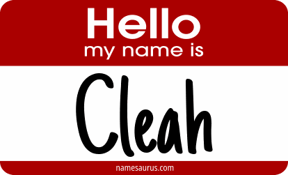 Hello my name is Cleah png download