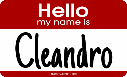 Hello my name is Cleandro png download