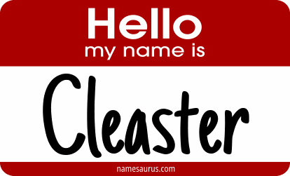 Hello my name is Cleaster png download