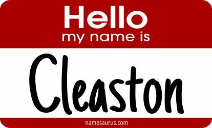Hello my name is Cleaston png download