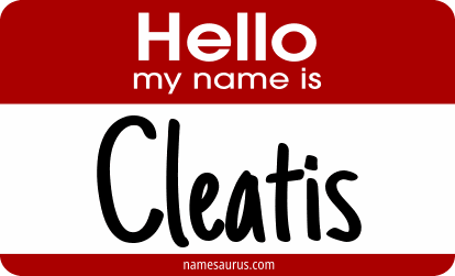 Hello my name is Cleatis png download